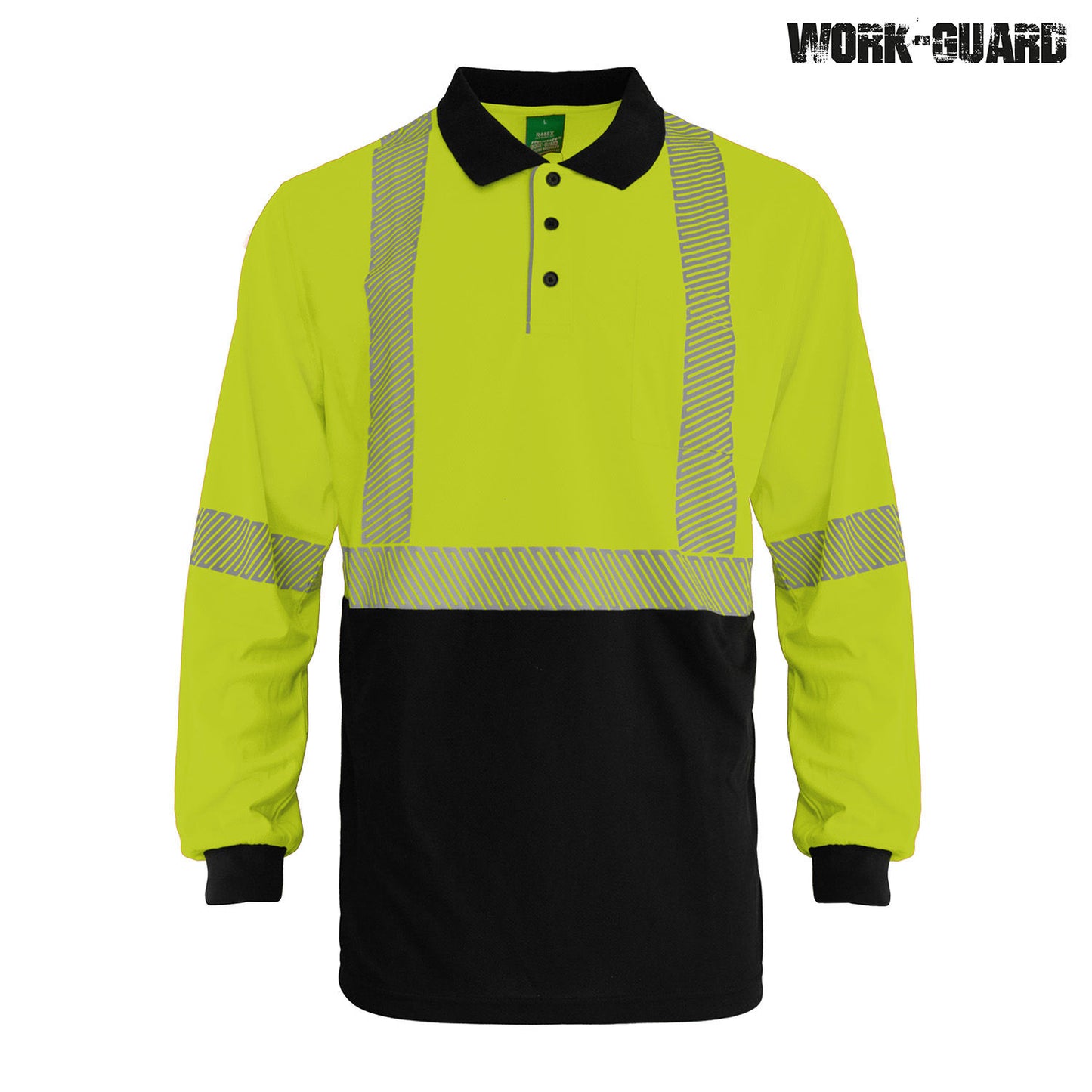 R486X - R486X Workguard Recycled Hi Vis LS D/N Polo - UNBRANDED