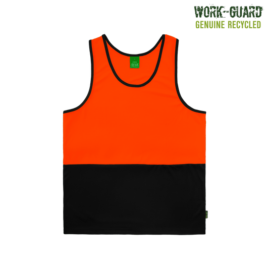 R491X - R491X Workguard Recycled Hi Vis Singlet - UNBRANDED