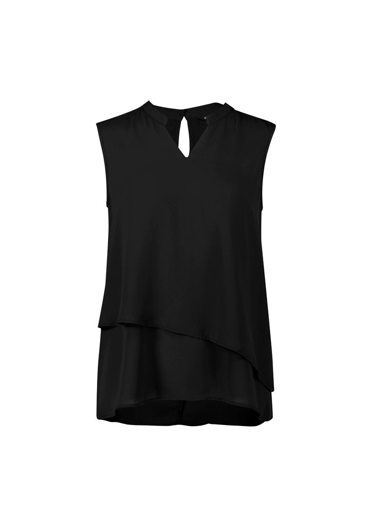 RB260LN - Womens Seville Sleeveless Layered Blouse - UNBRANDED