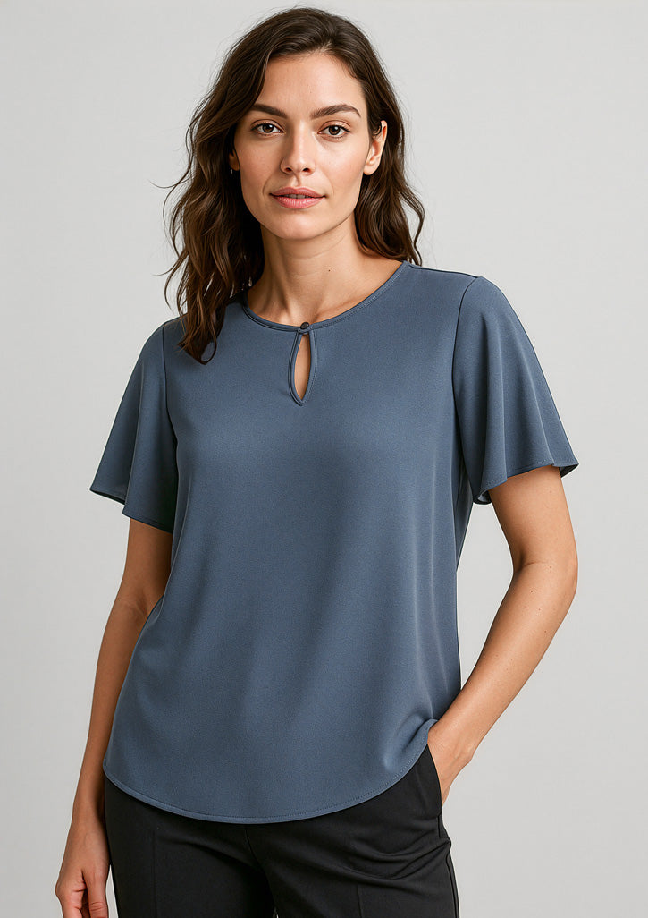RB261LS - Womens Vienna Short Sleeve Blouse - UNBRANDED