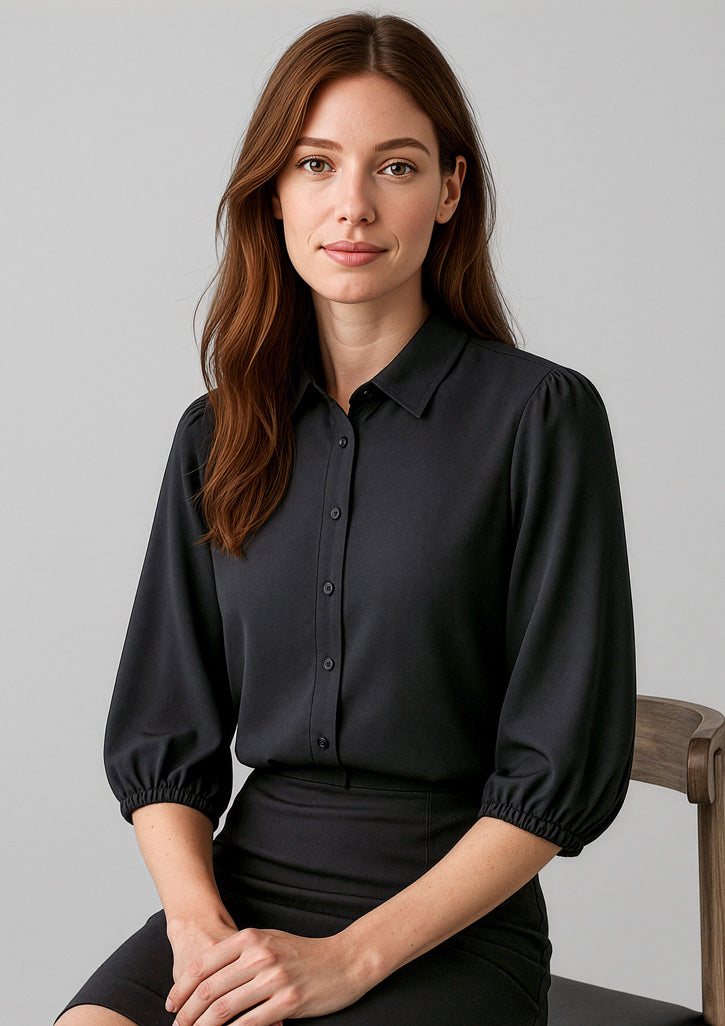 RB965LT - Womens Lucy 3/4 Sleeve Blouse - UNBRANDED