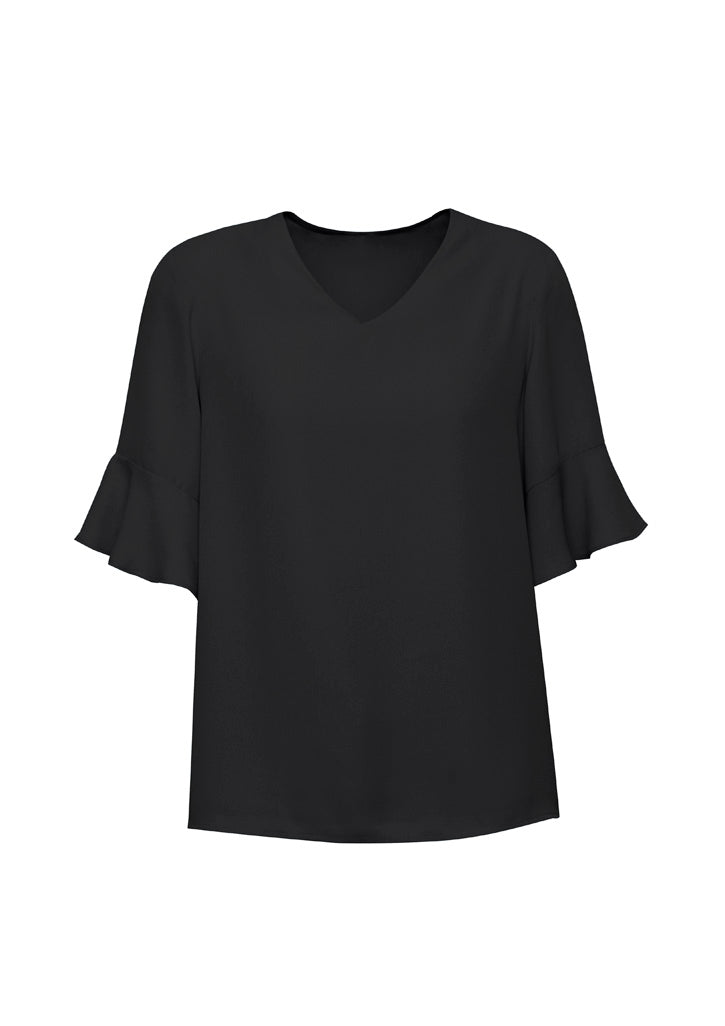 RB966LS - Womens Aria Fluted Sleeve Blouse - UNBRANDED