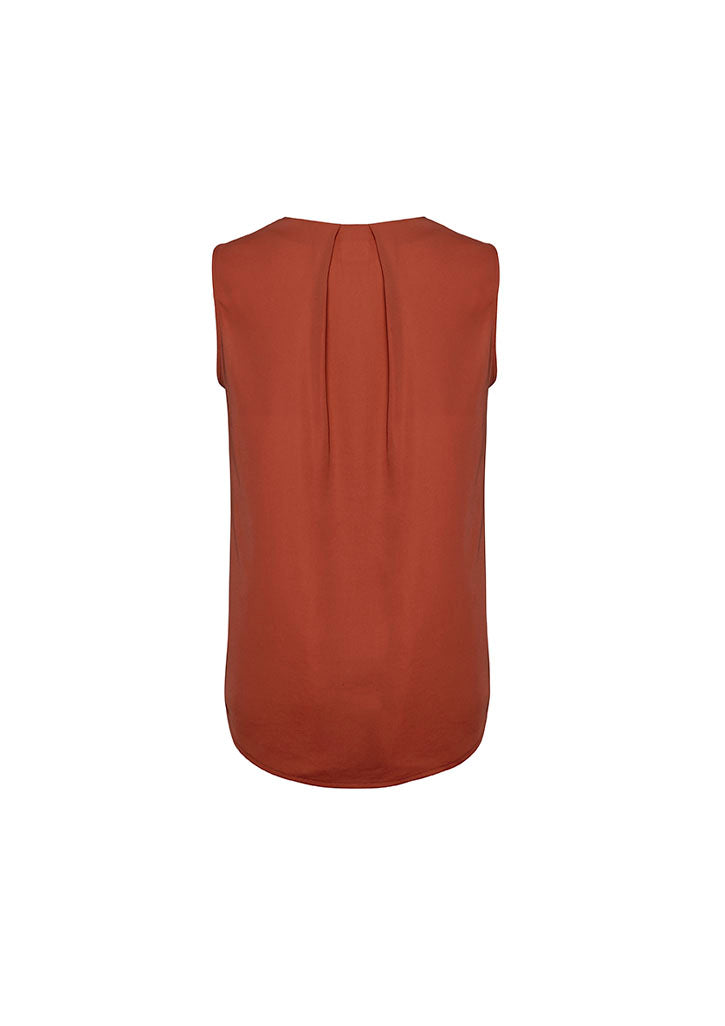 RB973LN - Womens Estelle Sleeveless Pleat Detail Blouse - UNBRANDED