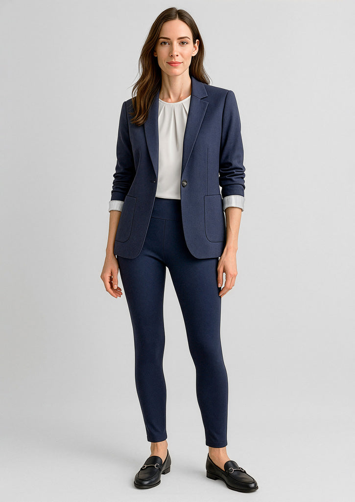 RGP303L - Womens Scuba Ponte High-rise Pull-on Corporate Legging - UNBRANDED