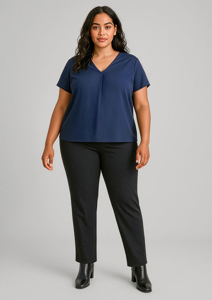 RGP304L - Womens Scuba Ponte Mid-rise Pull-on Pant - UNBRANDED