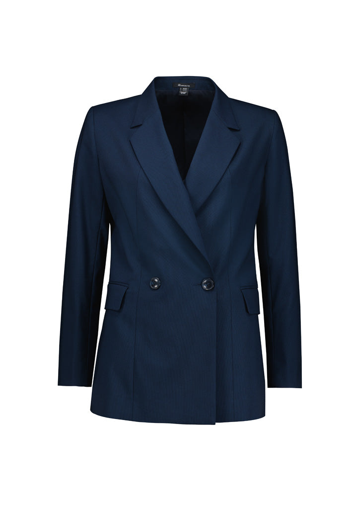 RJ400L - Womens Renew Double Breasted Longline Jacket - UNBRANDED