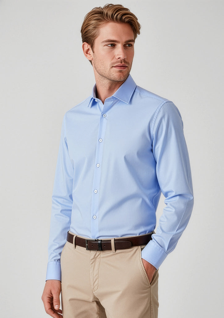 RS969ML - Mens Charlie Slim Fit Long Sleeve Shirt - UNBRANDED