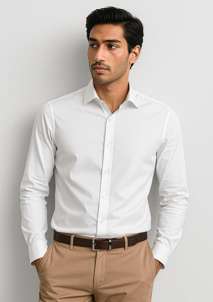 RS969ML - Mens Charlie Slim Fit Long Sleeve Shirt - UNBRANDED