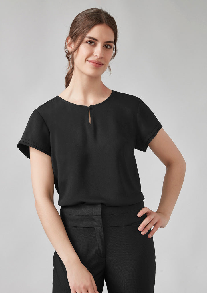 RU569LS - Womens Evelyn Short Sleeve Blouse - UNBRANDED