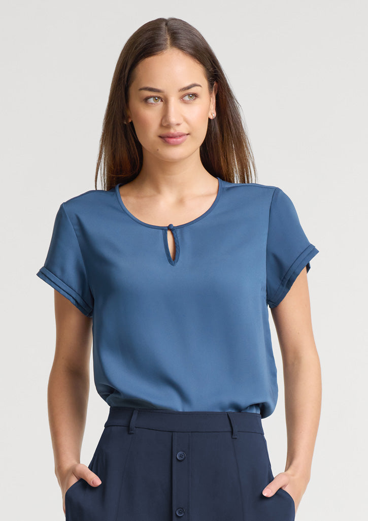 RU569LS - Womens Evelyn Short Sleeve Blouse - UNBRANDED