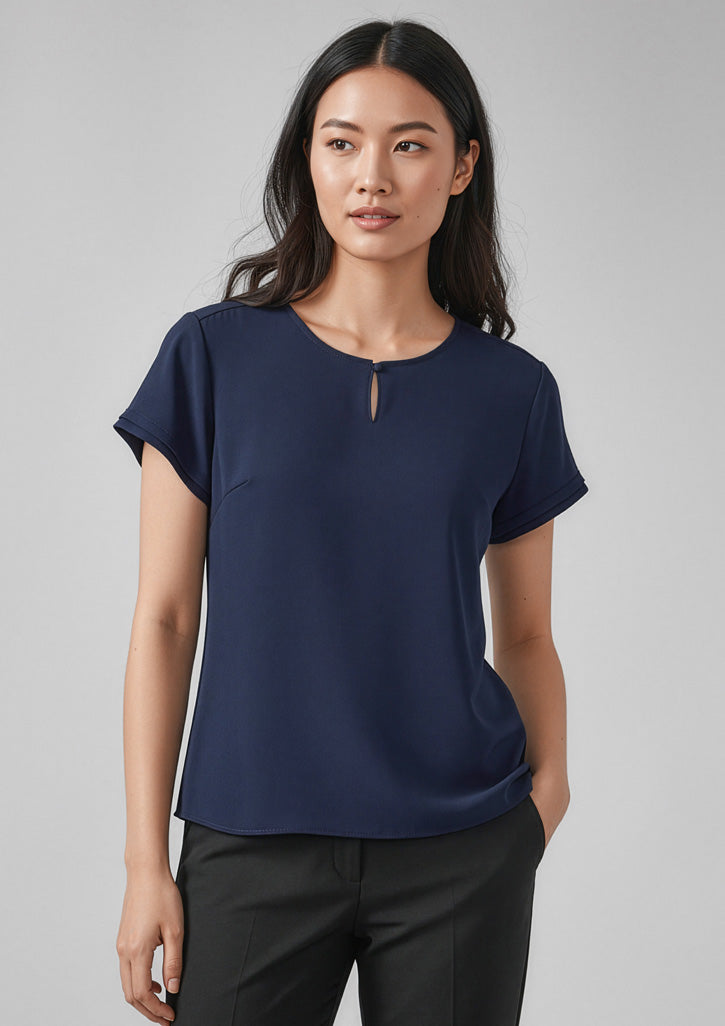RU569LS - Womens Evelyn Short Sleeve Blouse - UNBRANDED
