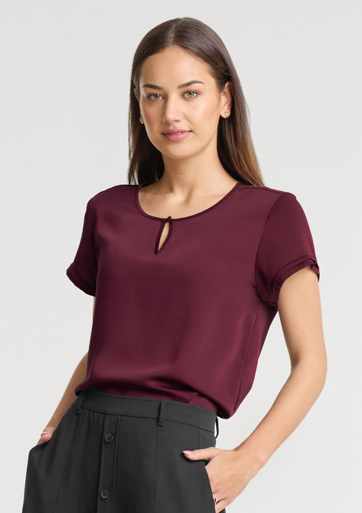 RU569LS - Womens Evelyn Short Sleeve Blouse - UNBRANDED