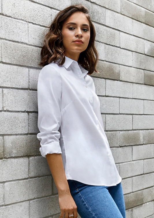 S127LL - Womens Memphis Long Sleeve Shirt - UNBRANDED