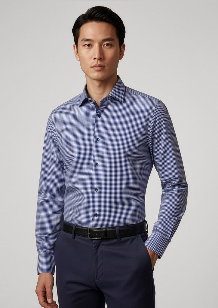 S267ML - Mens Edge Long Sleeve Shirt - UNBRANDED