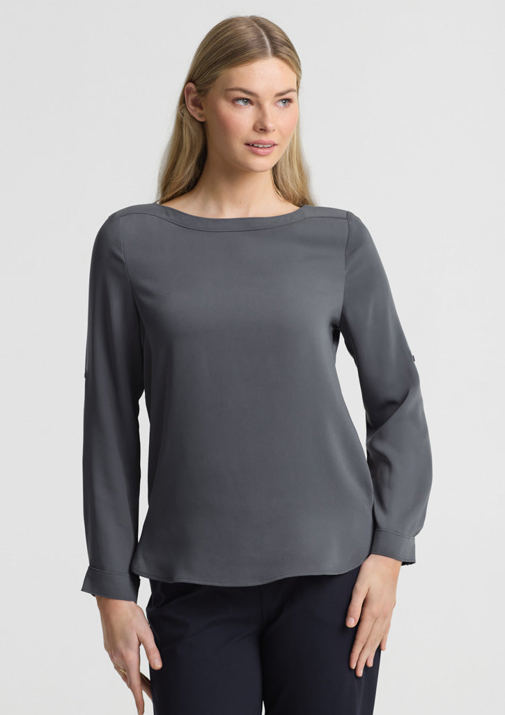 S828LL - Womens Madison Boatneck Top - UNBRANDED
