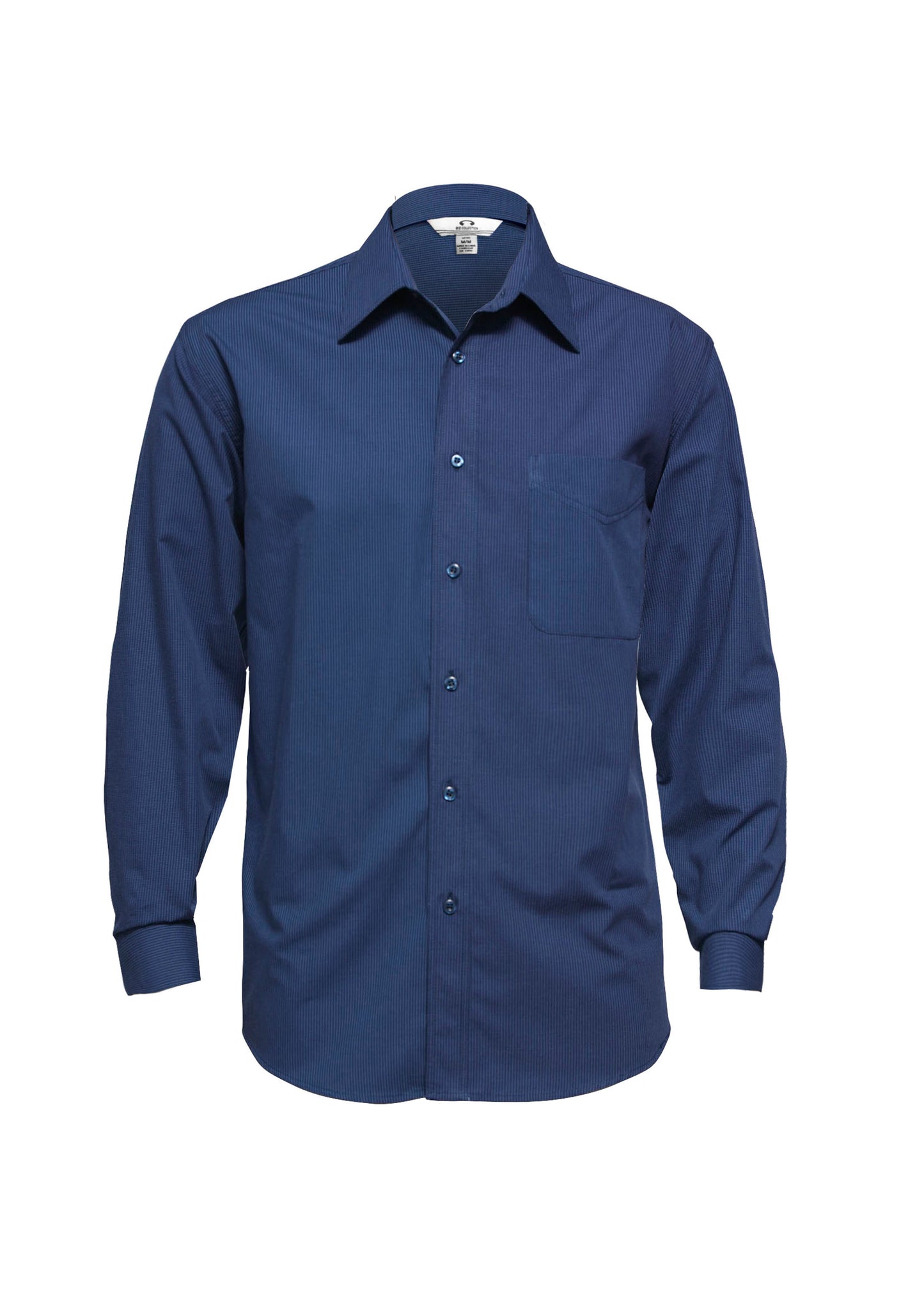 SH816 - Mens Micro Check Long Sleeve Shirt - UNBRANDED