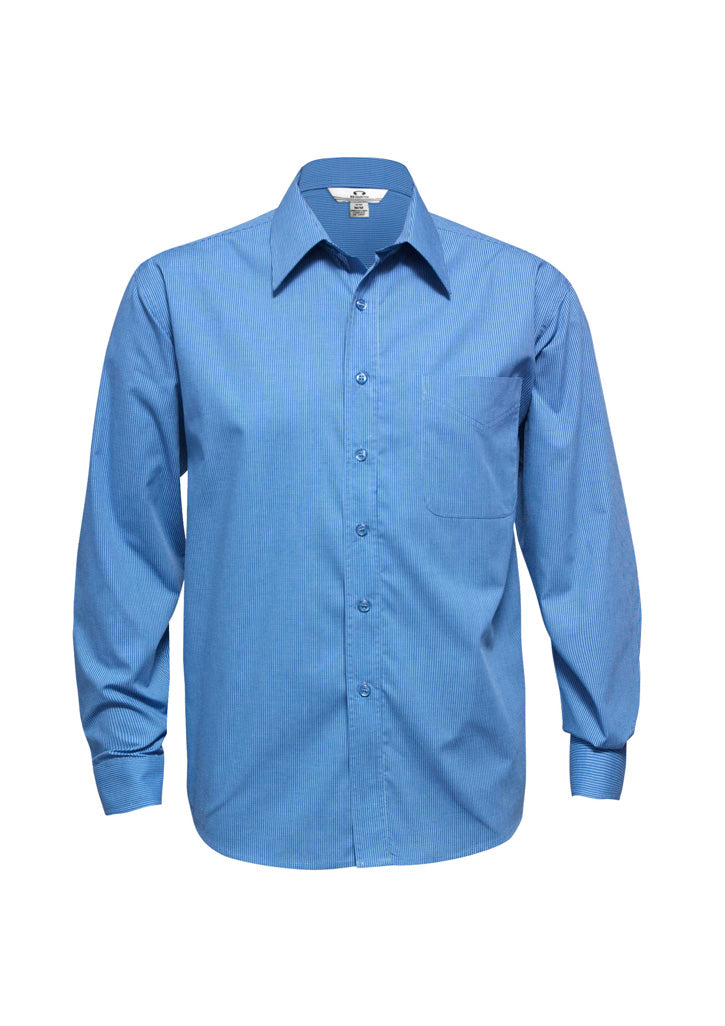 SH816 - Mens Micro Check Long Sleeve Shirt - UNBRANDED