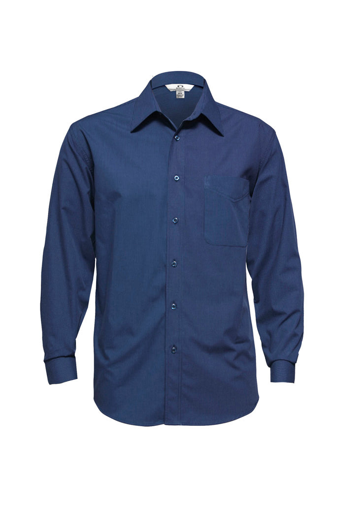 SH816 - Mens Micro Check Long Sleeve Shirt - UNBRANDED