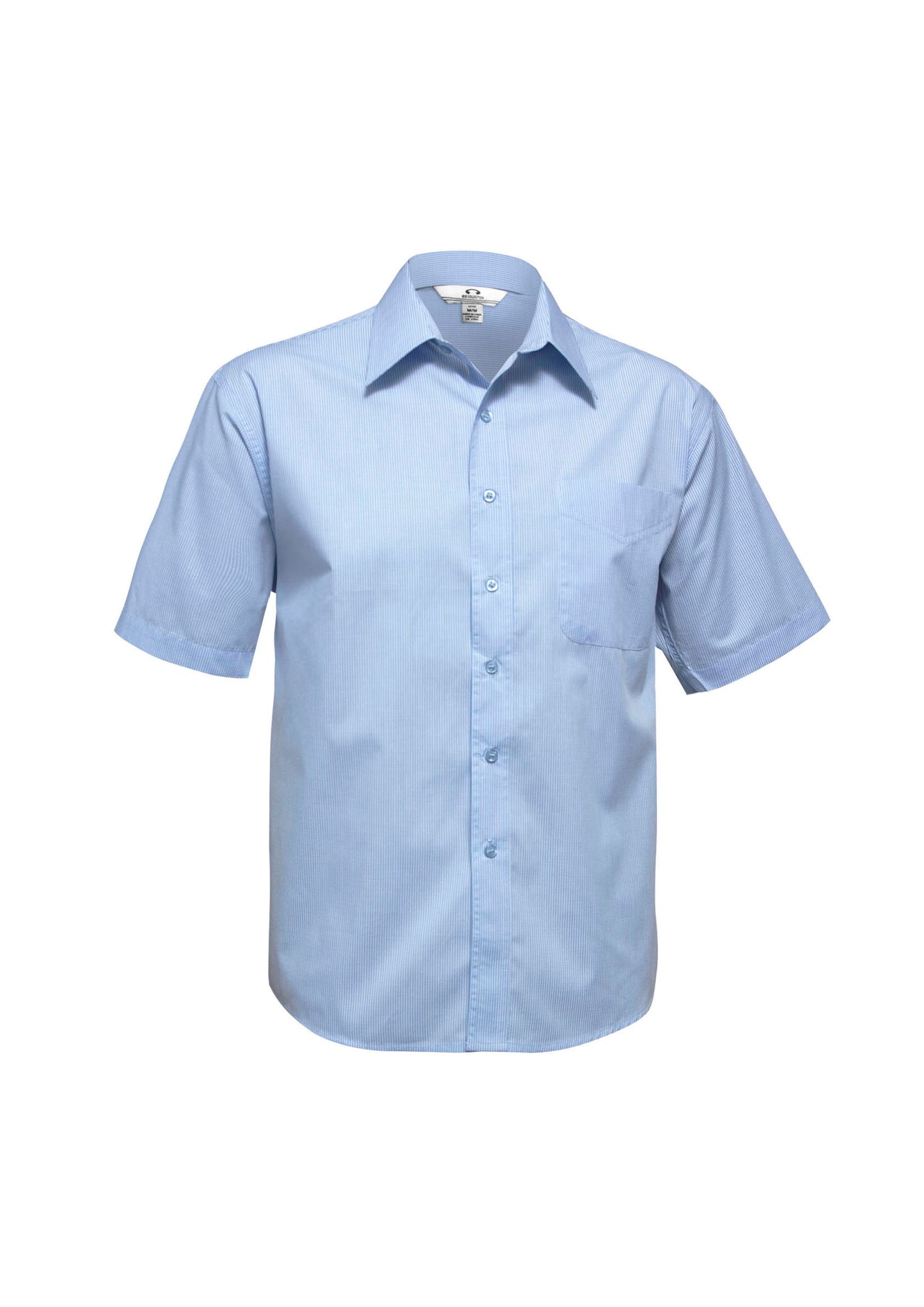 SH817 - Mens Micro Check Short Sleeve Shirt - UNBRANDED