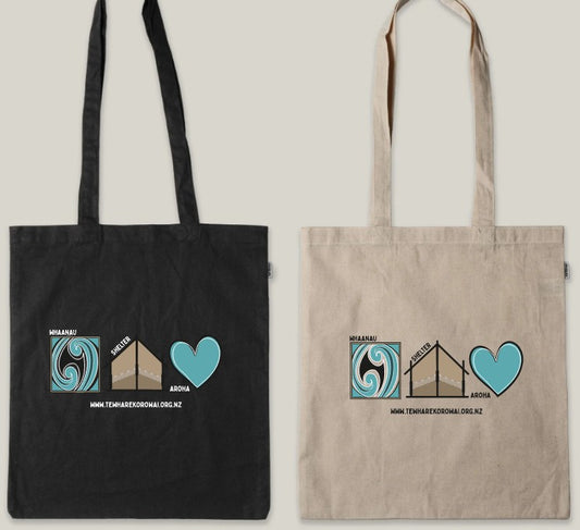 TE WHARE KOROWAI - Calico Tote Bag 5001