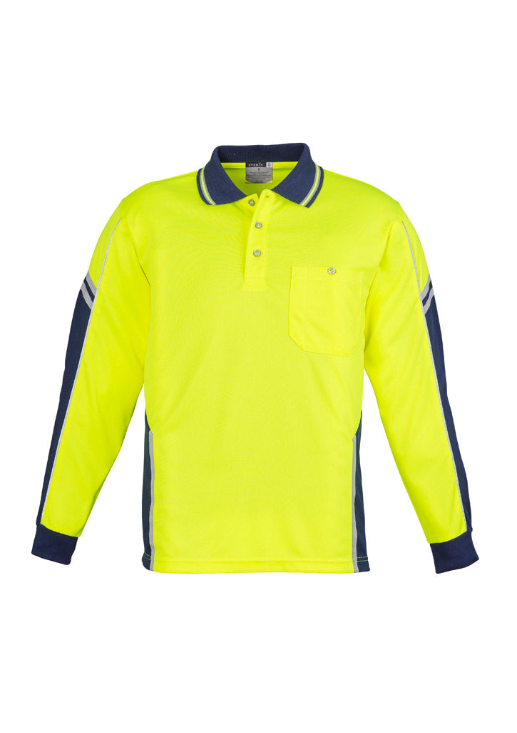 ZH238 - Mens Hi Vis Squad Long Sleeve Polo - UNBRANDED