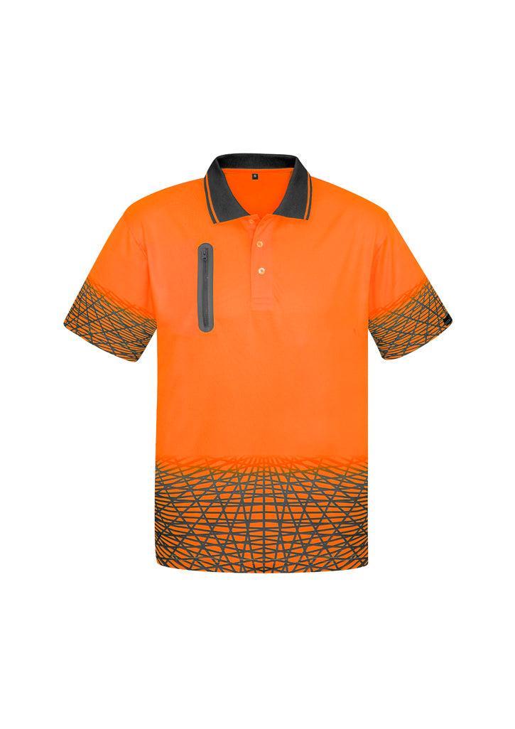 ZH300 - Mens Hi Vis Tracks Short Sleeve Polo - UNBRANDED