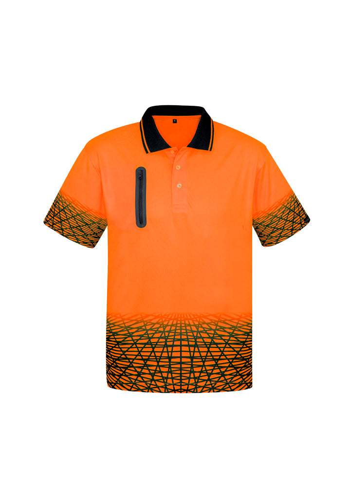 ZH300 - Mens Hi Vis Tracks Short Sleeve Polo - UNBRANDED