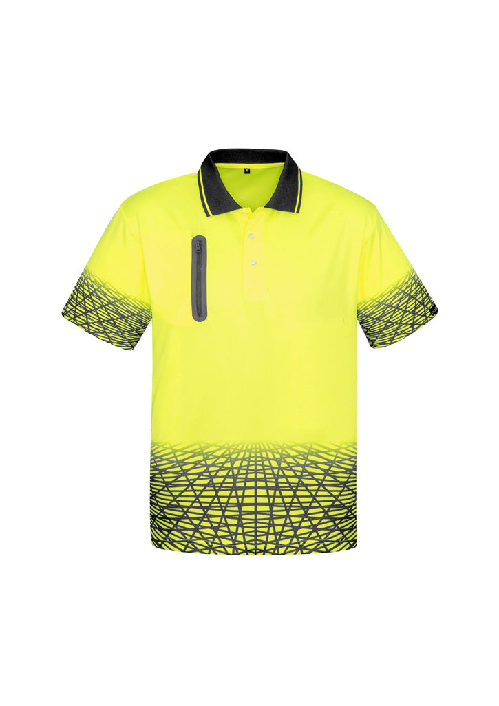 ZH300 - Mens Hi Vis Tracks Short Sleeve Polo - UNBRANDED