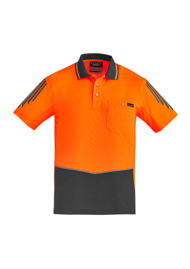 ZH315 - Mens Hi Vis Flux Short Sleeve Polo - UNBRANDED