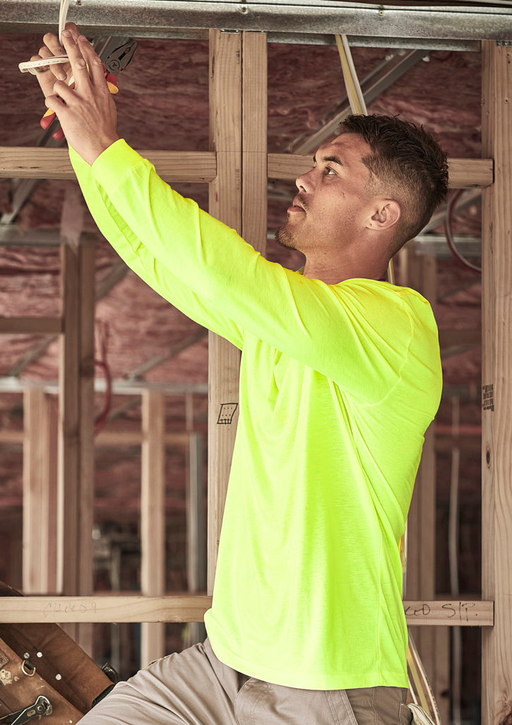 ZH390 - Mens Hi Vis Long Sleeve Tee - UNBRANDED