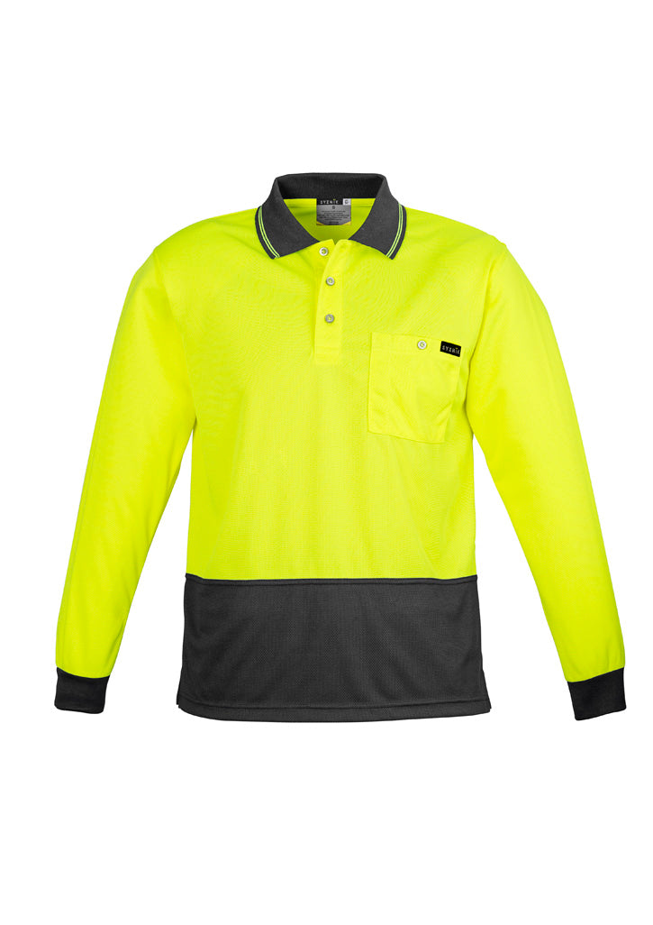 ZH410 - Mens Hi Vis Comfort Back Long Sleeve Polo - UNBRANDED