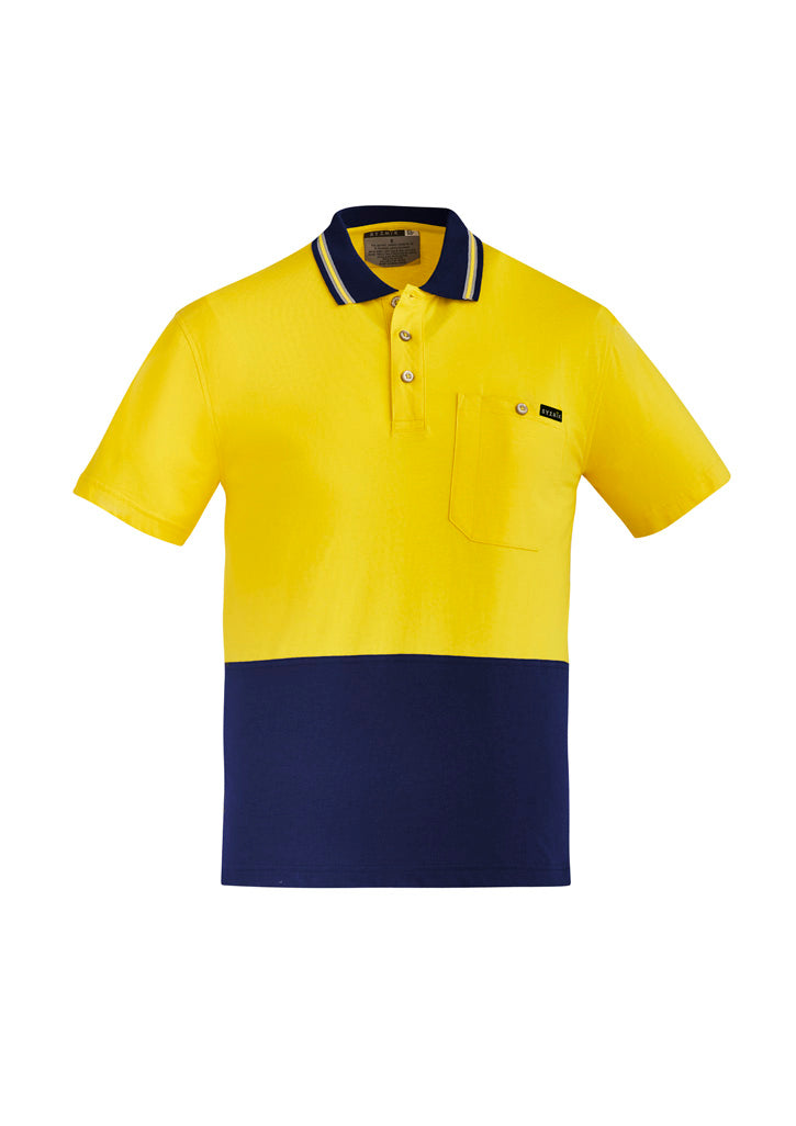 ZH435 - Mens Hi Vis Cotton Short Sleeve Polo - UNBRANDED