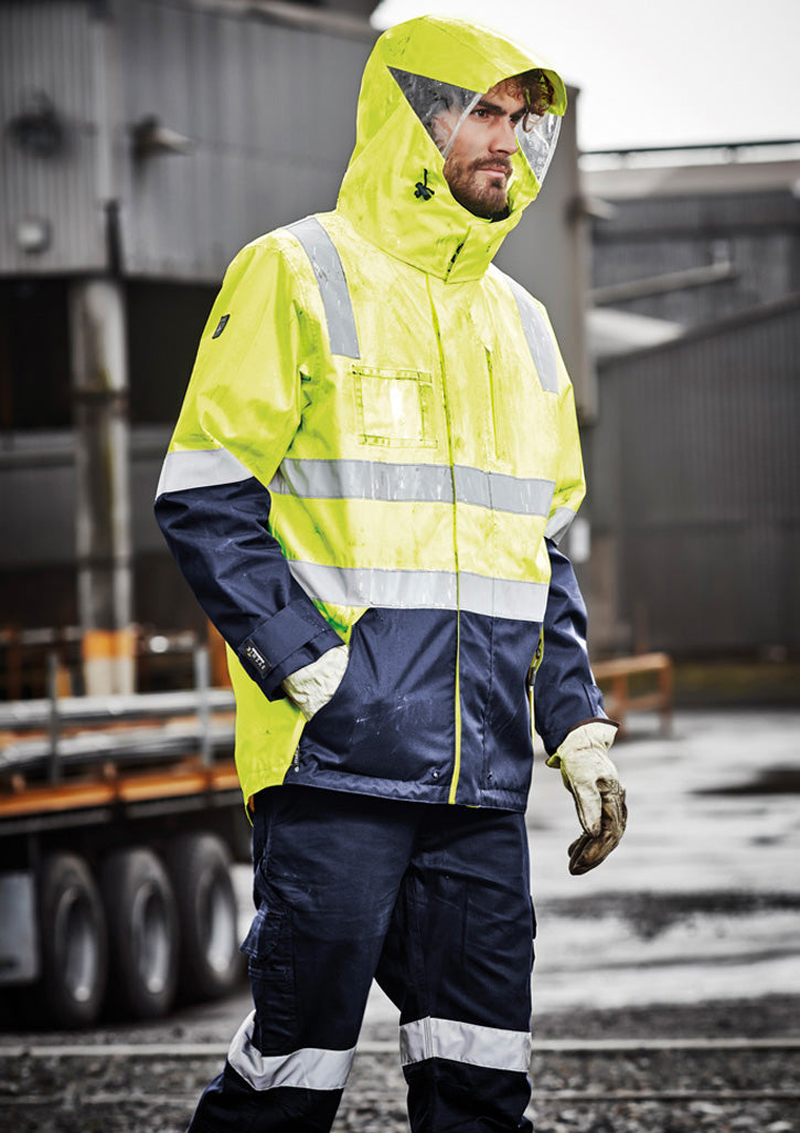 ZJ532 - Mens Hi Vis 4 In 1 Waterproof Jacket - UNBRANDED