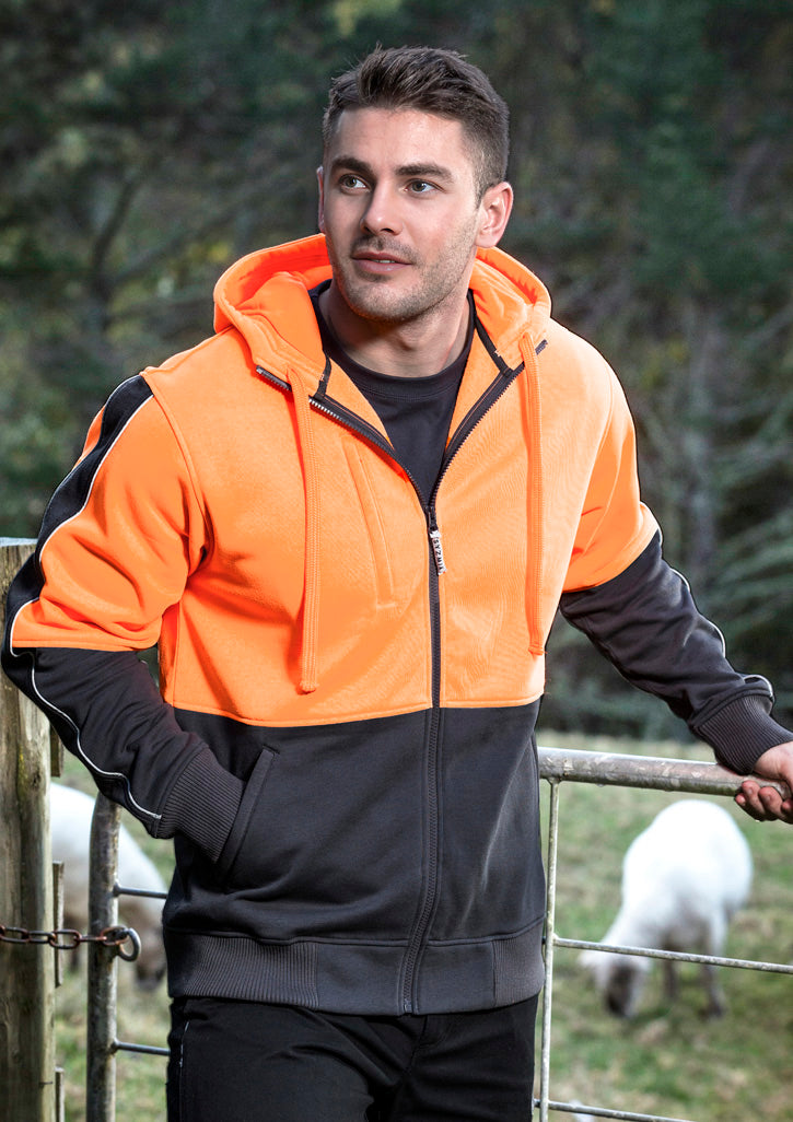 ZT485 - Unisex Hi Vis Full Zip Hoodie - UNBRANDED