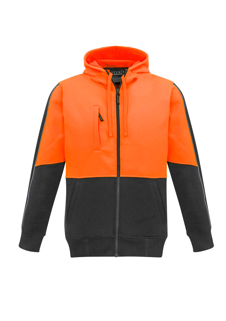 ZT485 - Unisex Hi Vis Full Zip Hoodie - UNBRANDED
