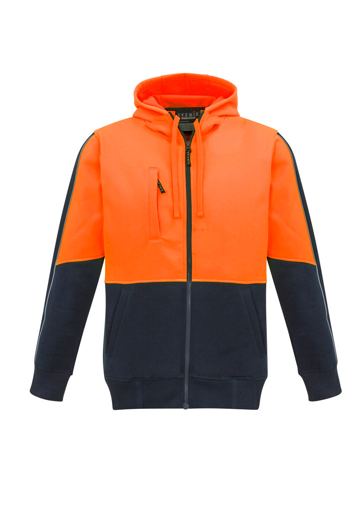 ZT485 - Unisex Hi Vis Full Zip Hoodie - UNBRANDED