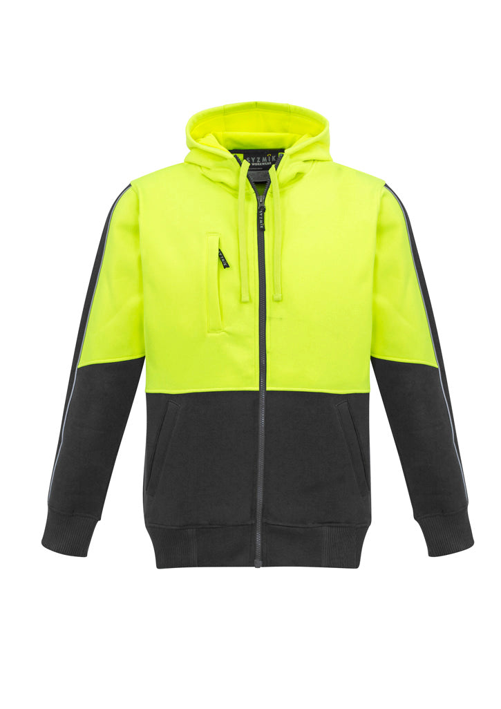 ZT485 - Unisex Hi Vis Full Zip Hoodie - UNBRANDED