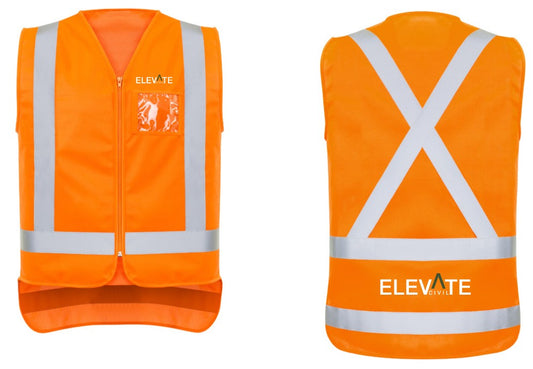 ELEVATE CIVIL - Mens TTMC-W23 Zip X Back Vest ZV961
