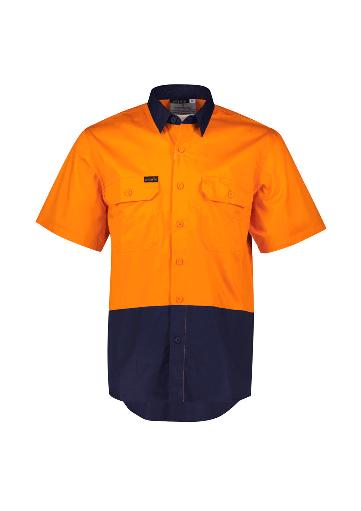 ZW115 - Mens Hi Vis Short Sleeve Shirt - UNBRANDED