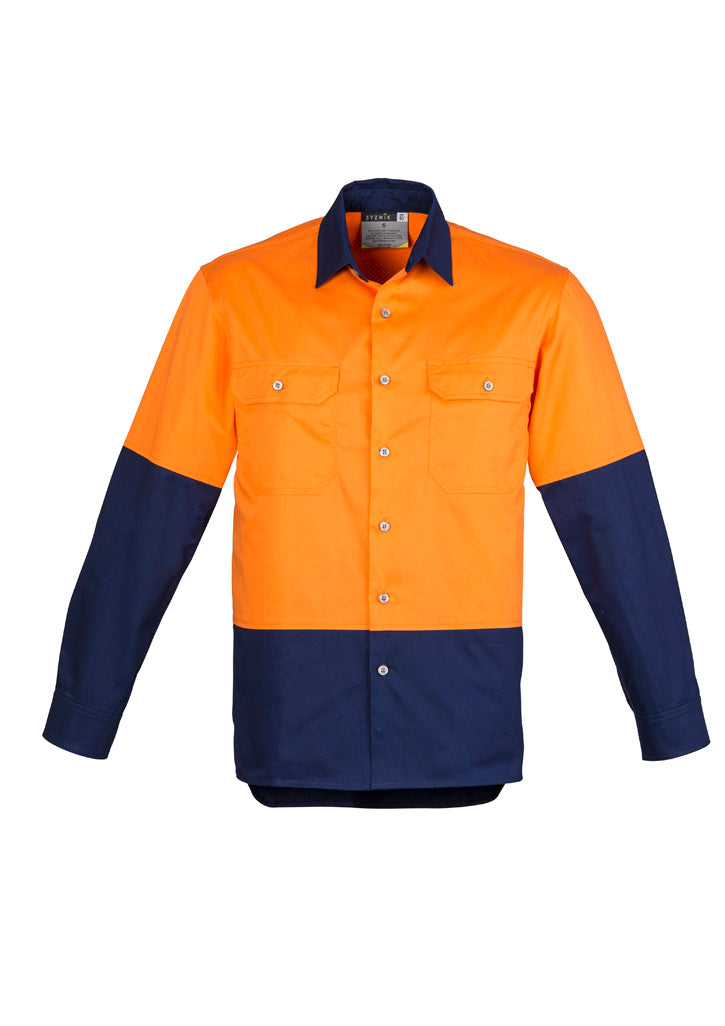 ZW122 - Mens Industrial Long Sleeve Shirt - UNBRANDED