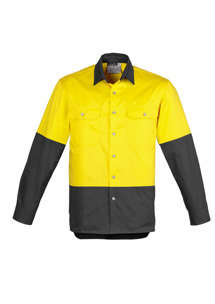 ZW122 - Mens Industrial Long Sleeve Shirt - UNBRANDED