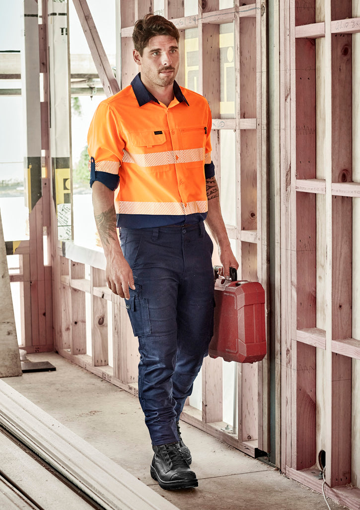 ZW470 - Mens Hi Vis Outdoor Segmented Tape Long Sleeve Shirt - UNBRANDED