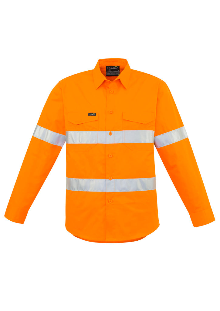 ZW640 - Mens Hi Vis Hoop Taped Long Sleeve Shirt - UNBRANDED