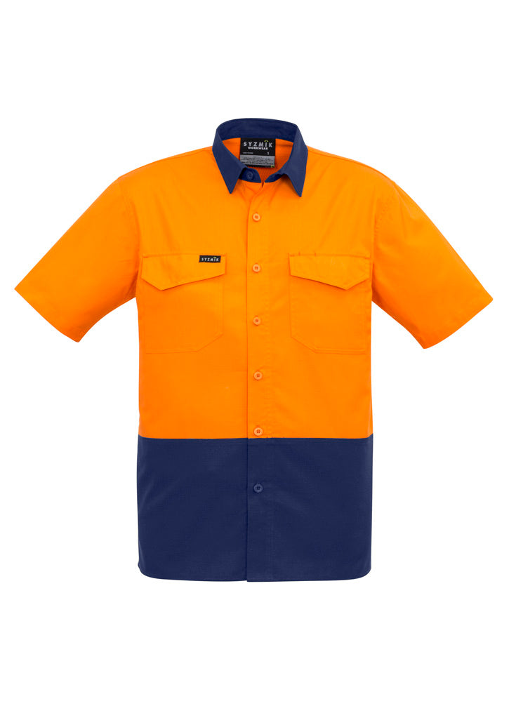 ZW815 - Mens Rugged Cooling Hi Vis Short Sleeve Shirt - UNBRANDED