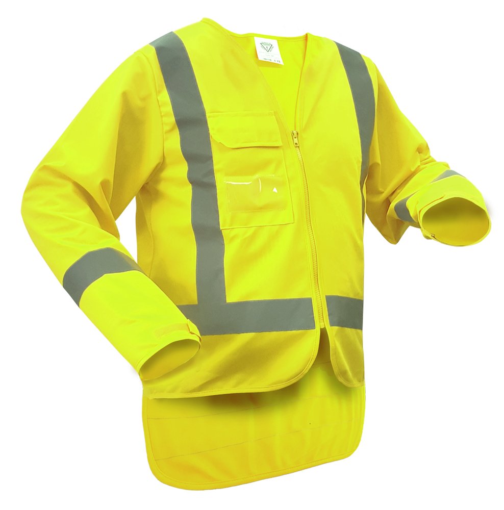 PVC1501 - H-back Long-Sleeved Safety Vest Yellow - UNBRANDED